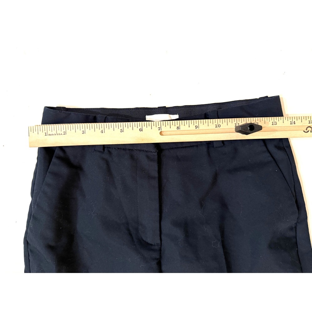 H&M Pants Womens 4 Navy Blue Tapered Ankle Cuffed Dress Suit Slacks Back‎ Welt - Picture 4 of 8